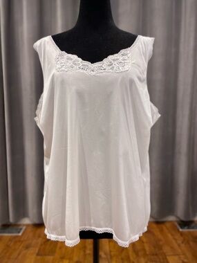 Vintage white nylon camisole